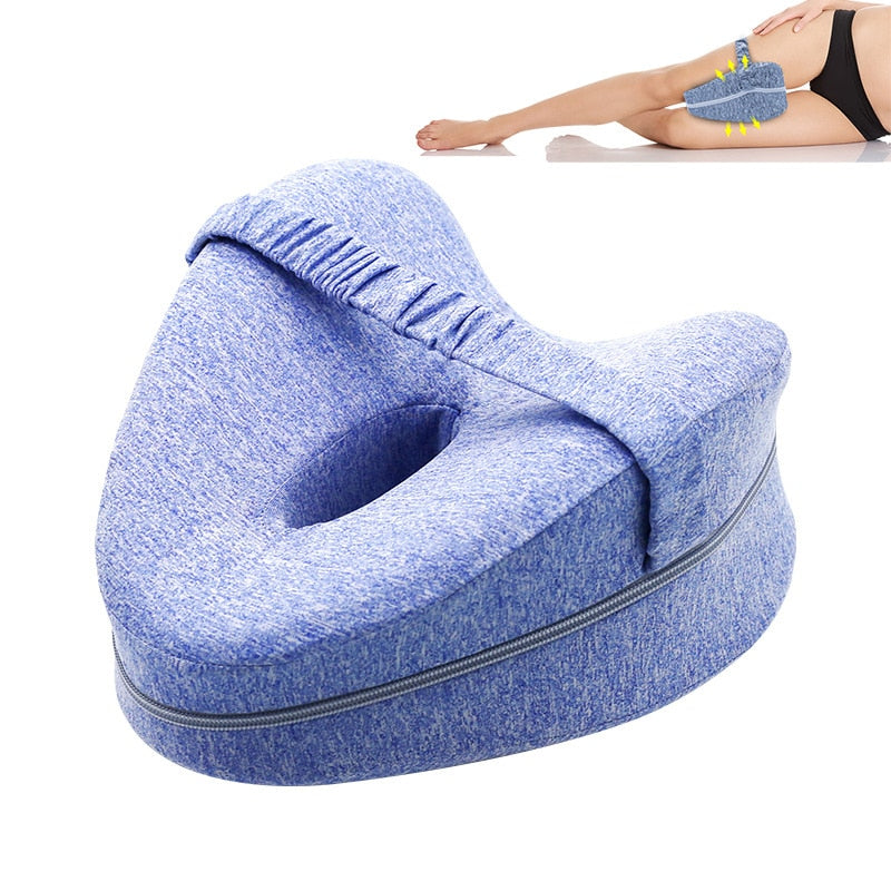 Orthopedic Pillow for Sleeping Memory Foam Leg Positioner Pillows Knee Support Cushion between the Legs for Hip Pain Sciatica